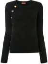 Altuzarra Minamoto Button-detailed Cashmere Sweater In Black