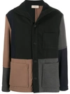 MAISON FLANEUR COLOUR-BLOCKED HIGH NECK COAT