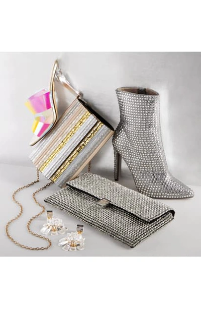 Kurt Geiger Stripe Envelope Clutch In Red