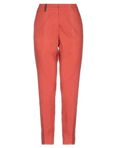 Peserico Casual Pants In Orange