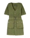 HOUSE OF HOLLAND HOUSE OF HOLLAND WOMAN SHORT DRESS MILITARY GREEN SIZE 6 COTTON,15073887IO 2