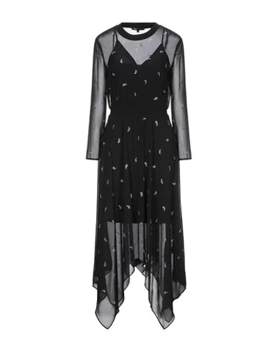 Maje Midi Dresses In Black