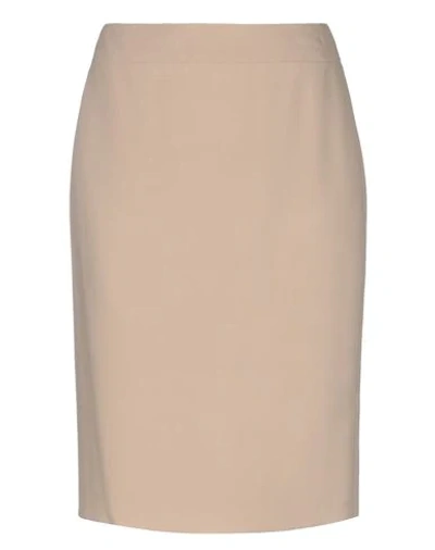 Armani Collezioni Knee Length Skirts In Beige