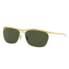 Ray Ban Olympian Ii Deluxe Green Mens Sunglasses Rb3619 919631 60 In Gold