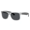 Ray Ban Justin Color Mix Sunglasses Black Frame Grey Lenses 54-16 In Black