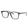 Ray Ban Rb7185 Eyeglasses Shiny Black Frame Clear Lenses Polarized 50-18 In Shiny Black