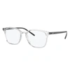 Ray Ban Rb7185 Eyeglasses Shiny Black Frame Clear Lenses Polarized 50-18 In Shiny Black