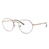 Ray Ban Jack Optics Eyeglasses Shiny Copper Frame Clear Lenses Polarized 51-20 In Shiny Copper