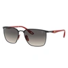 Ray Ban Rb3673m Scuderia Ferrari Collection Sunglasses Red Frame Grey Lenses 56-17 In Red