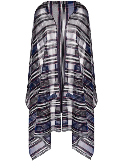 Missoni Stripe Print Shawl In Black