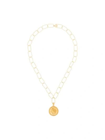 Hermina Athens Helios Pendant Necklace In Gold