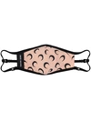 Marine Serre Branded Daily Mask In Black Polyamide In Beige