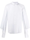 Comme Des Garçons Homme Deux Long-sleeve Cotton Shirt In White