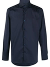 Barba Napoli Long-sleeve Button-down Shirt In Blue