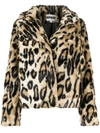 APPARIS LEOPARD PRINT FAUX-FUR JACKET