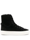 UGG SHEARLING-LINED HIGH-TOP SNEAKERS