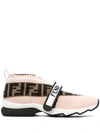 FENDI MONOGRAM-EMBELLISHED LOW-TOP SNEAKERS