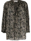 Isabel Marant Étoile Liliana Oversized Floral-print Blouse In Black