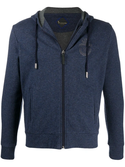 Billionaire Logo Print Hoodie In Blue