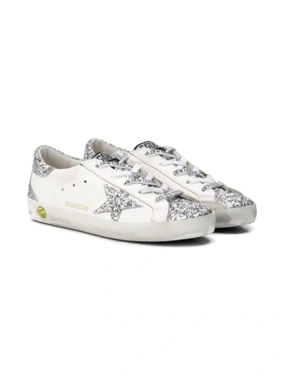 Golden Goose Kids' Super-star Low-top Trainers In White