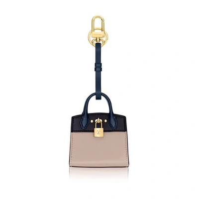 Louis Vuitton City Steamer Bag Charm And Key Holder In Galet