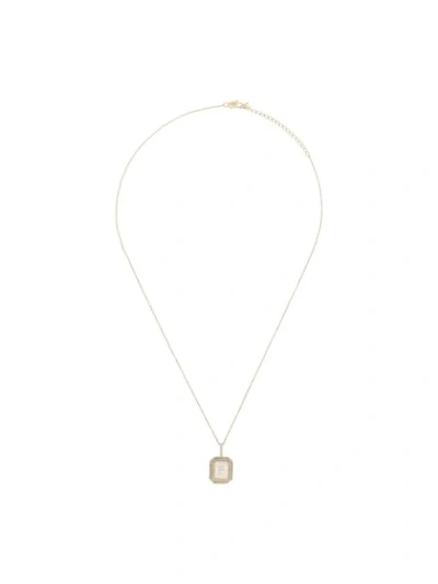 MATEO 14KT YELLOW GOLD F-INITIAL DIAMOND NECKLACE