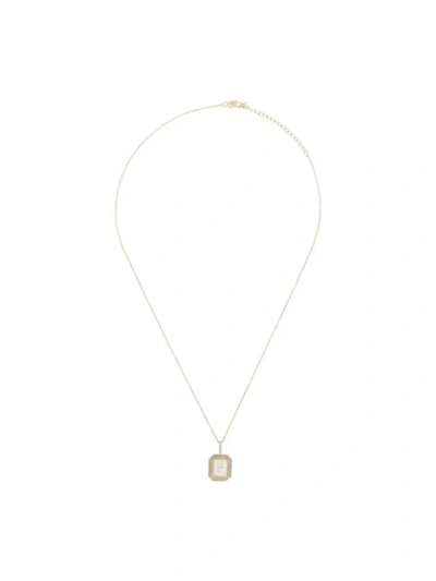 MATEO 14K YELLOW GOLD F-INITIAL DIAMOND NECKLACE