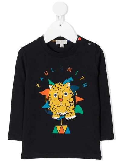 Paul Smith Junior Babies' Circus Cotton T-shirt In 蓝色