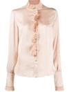 PHILOSOPHY DI LORENZO SERAFINI RUFFLE-TRIMMED LONG SLEEVED SHIRT