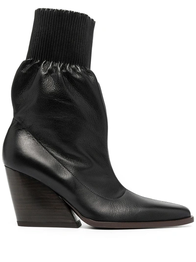 Kenzo Women's  Black Leather Ankle Boots