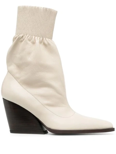 Kenzo Women's  Beige Leather Ankle Boots