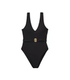 TORY BURCH MILLER PLUNGE ONE-PIECE SWIMSUIT,192485455311