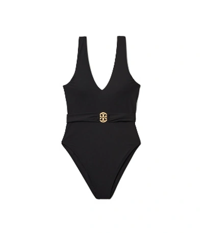 TORY BURCH MILLER PLUNGE ONE-PIECE SWIMSUIT,192485455311