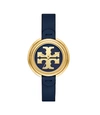 TORY BURCH MILLER WATCH, NAVY LEATHER/GOLD-TONE, 36 MM,796483484351