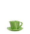 TORY BURCH LETTUCE WARE CUP & SAUCER, SET OF 2,888736289414