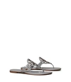Tory Burch Mini Miller Jelly Flat Thong Sandals In Malta Gray