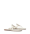 Tory Burch Miller Logo-embellished Leather Sandals In White