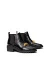 Tory Burch Jessa Lug-sole Leather Chelsea Boots In Perfect Black