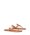 Tory Burch Miller Soft Leather Thong Sandals In Tan