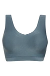 Chantelle Lingerie Soft Stretch Padded V-neck Bra In Storm Cloud