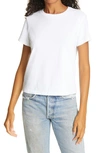 Re/done 70s Loose Cotton-blend Jersey T-shirt In Optic White