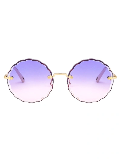 Chloé Ce142s Sunglasses In 861 Gold Violet