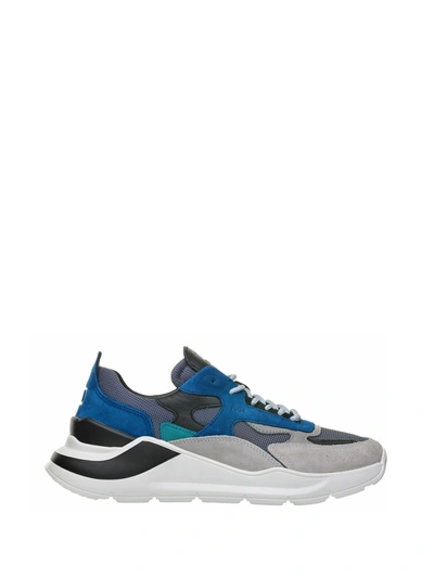 Date D.a.t.e Multicolor Fuga Sneakers In Blu Grigio