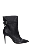 SCHUTZ HIGH HEELS ANKLE BOOTS IN BLACK LEATHER,11550923