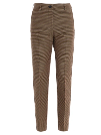 Golden Goose Houndstooth Pants In Camel Color