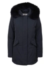 WOOLRICH BLUE PADDED JACKET TECHNICAL FABRIC,11551314