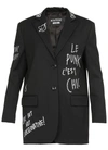 BOUTIQUE MOSCHINO MONOBREASTED BLAZER,11551628