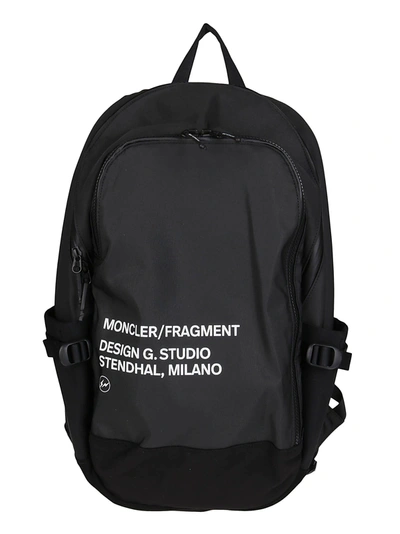 Moncler Genius Moncler X Fragment Hiroshi Fujiwara Logo Backpack In Black