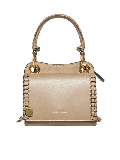 See By Chloé Tilda Mini Leather And Suede Bag In Motty Grey