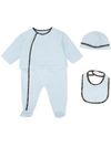 Fendi Light Blue Set With Double Ff For Baby Boy In Azzurra